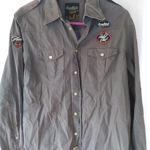 Freeshirt button down with patches